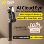 Gimbal cho điện thoại RTAKO Q19 (AI Tracking, Powerful anti-shake, 8H, 67cm Stretches, Professional beauty fill light) - Ảnh 4