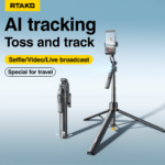 Gậy Selfie Tích Hợp Tripod RTAKO TT07 (360° AI face tracking, Douyin remote control, 170cm Extendable pole) - Ảnh 2